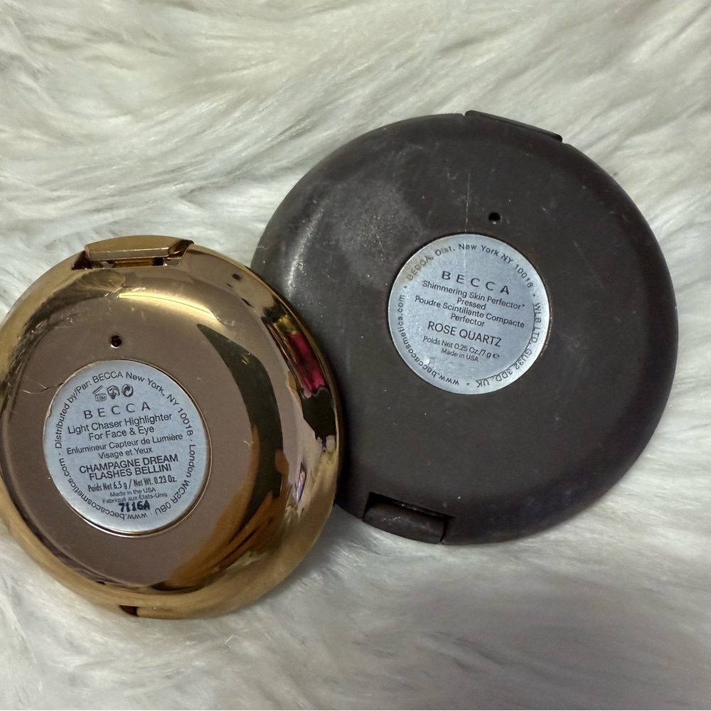 BECCA Highlighter Duo Rose Quartz + Champagne Dream Flashes Bellini Gently Used - Picture 4 of 7